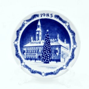 Royal Copenhagen Mini JulePlatte K�benhavns R�dhus �r 1985.