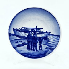 Royal Copenhagen Mini Platte Fiskerne 77-2010      