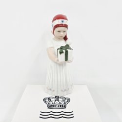 Royal Copenhagen Figur Pige Med Gave nr. 091. sortering 1 