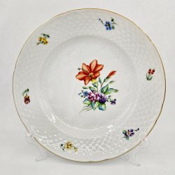 Saksisk Blomst Middagstallerken nr. 25. sortering 1 