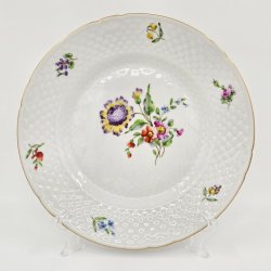 Saksisk Blomst Frokosttallerken nr. 26. sortering 1 