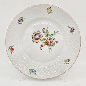 Saksisk Blomst Frokosttallerken nr. 26. sortering 1 