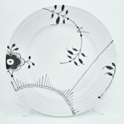 Sort Mega Riflet Middagstallerken nr. 627. sortering 1  