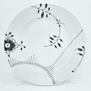 Sort Mega Riflet Middagstallerken nr. 627. sortering 1  