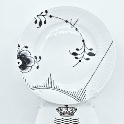 Sort Mega Riflet Frokosttallerken nr. 622. sortering 1 