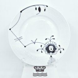 Sort Mega Riflet Frokosttallerken nr. 622. sortering 1 