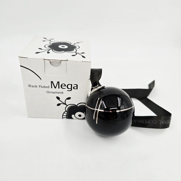 Sort Mega Riflet Julekugle. 1 sortering    